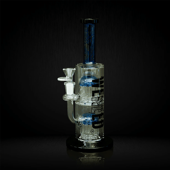 Blue 12" WENEED Dark Matter Duo Dab Rig Bongs Canada