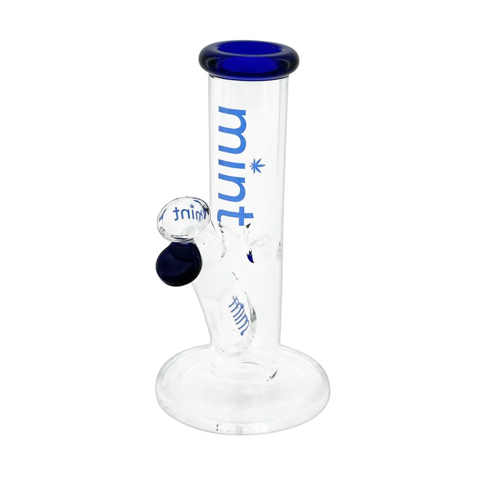 8" Mint Glass Stubby Straight Tube Bong