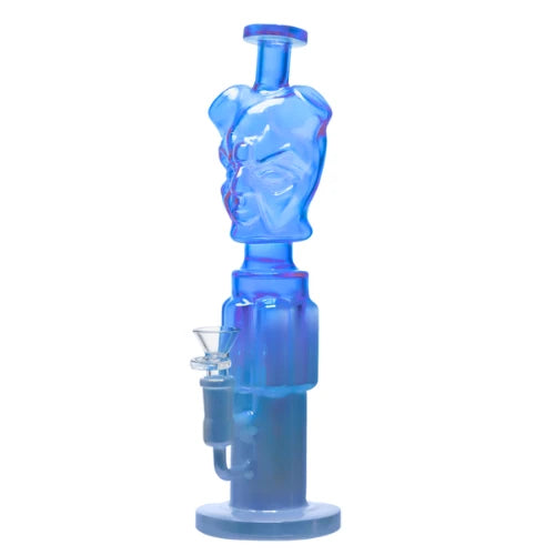 11" tall Legendary brand Neon Spirit Sculpt Cool Bong in Blue