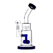 Nice Glass - 9” Double Wheel Percolator Rig - Blue - Bongs Canada