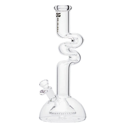 OG Original - 12" 5mm Twisted Dome Percolator Bong - Clear - Bongs Canada