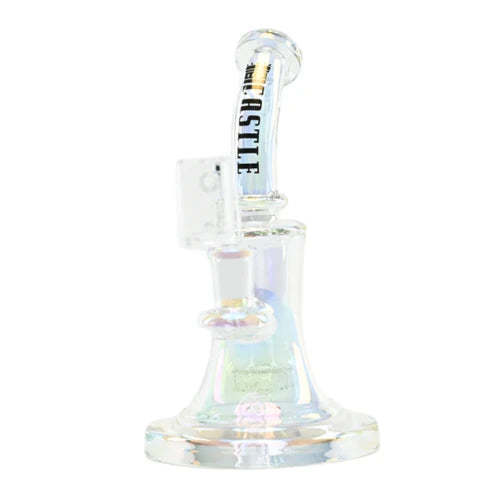 Castle Glass - 8.5” Bell Rig - Clear Chrome - Bongs Canada