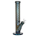 Arsenal Glass - 14” Luxe Patterned Straight Tube Bong - Deep Blue - Bongs Canada