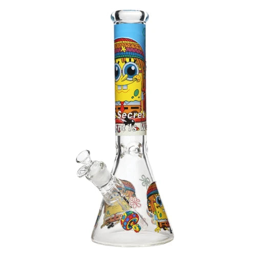 Arsenal - 14 Inch 7mm Trippy Sponge Beaker Bong - Design 2 - Bongs Canada