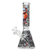 Arsenal - 10 Inch 5mm Street Bear Beaker Bong - Design 3 - Bongs Canada