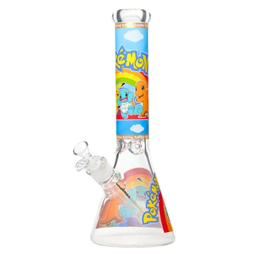 Arsenal - 14 Inch 7mm Pocket Thunder Beaker Bong - Design 3 - Bongs Canada