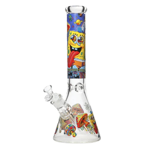 Arsenal - 14 Inch 7mm Trippy Sponge Beaker Bong - Design 3 - Bongs Canada