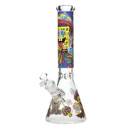Arsenal - 14 Inch 7mm Trippy Sponge Beaker Bong - Design 5 - Bongs Canada