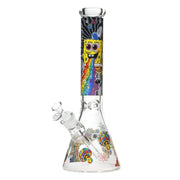 Arsenal - 14 Inch 7mm Trippy Sponge Beaker Bong - Design 6 - Bongs Canada