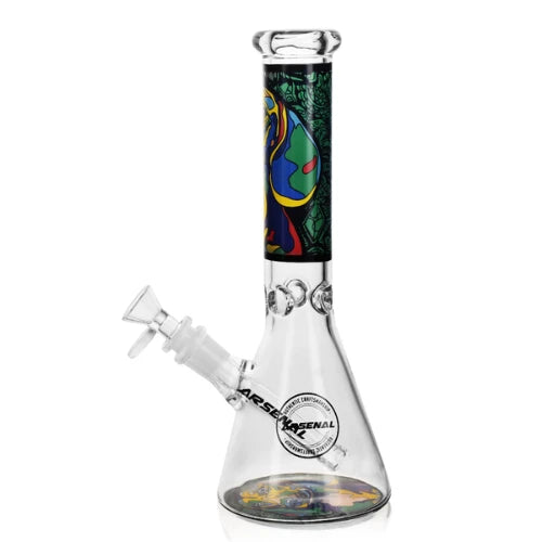 Arsenal Glass - 10" 5mm Picasso's Spirit Glass Bong - Design A - Bongs Canada