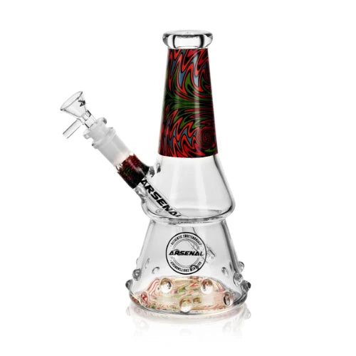 Arsenal Glass - 8" Iridescent Drop Glass Bong - Design A - Bongs Canada