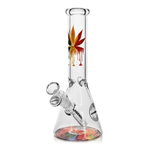 Arsenal Glass - Glistening Leaf Glass Bong - Design A - Bongs Canada