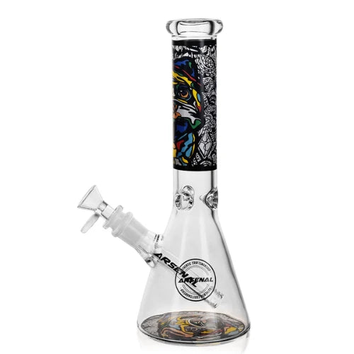 Arsenal Glass - 10" 5mm Picasso's Spirit Glass Bong - Design B - Bongs Canada