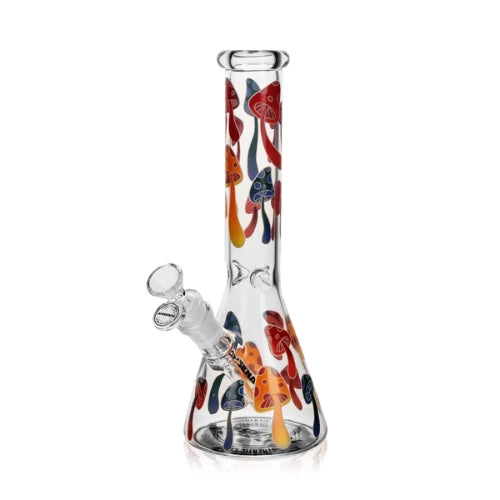 Arsenal Glass - 10" 5mm Stoner Mushroom Glass Bong - Design b - Bongs Canada