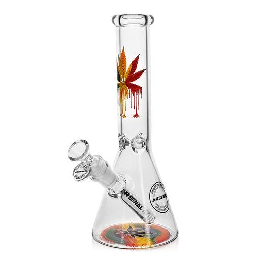 Arsenal Glass - Glistening Leaf Glass Bong - Design B - Bongs Canada