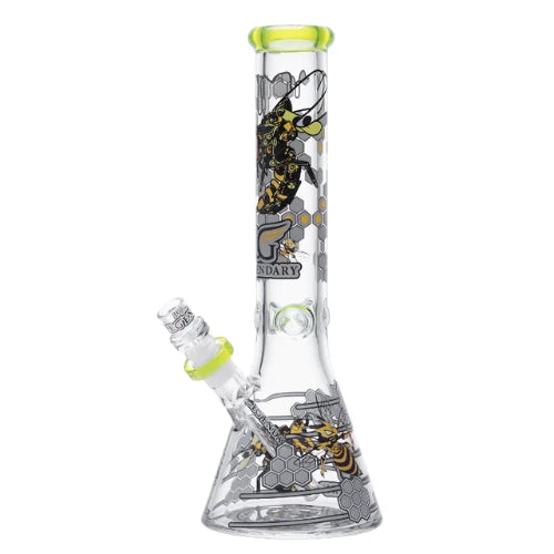 Legendary brand 14 Inch 7mm thick glass Multi-Character Beaker Bong Design B