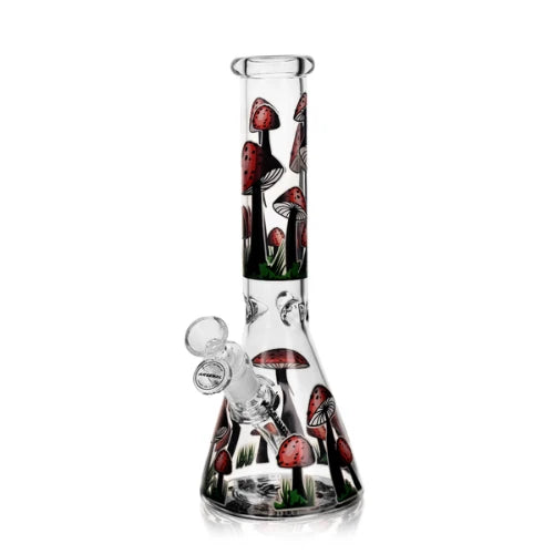 Arsenal Glass - 10" 5mm Stoner Mushroom Glass Bong - Design D - Bongs Canada