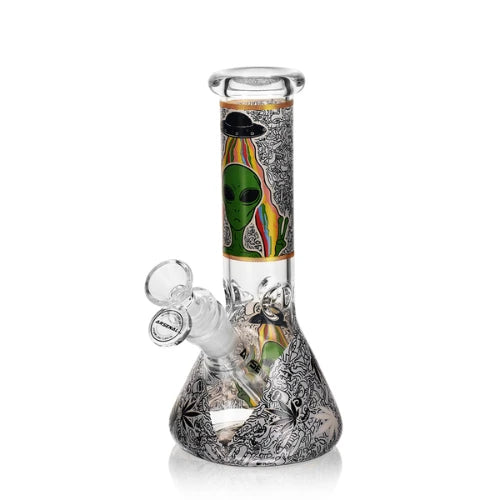 Arsenal Glass - 8" Arsenal Stoner Alien Bong - Design D - Bongs Canada