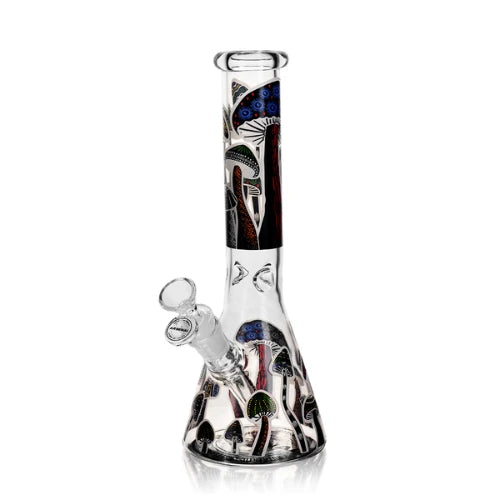 Arsenal Glass - 10" 5mm Stoner Mushroom Glass Bong - Design E - Bongs Canada