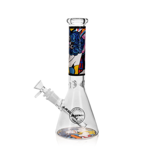 Arsenal Glass - 10" 5mm Arsenal Mandala Lady Glass Bong - Design F - Bongs Canada
