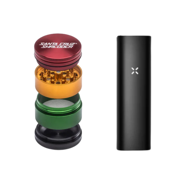 Santa Cruz Aluminum 4 Piece Large Grinders + PAX Plus Dry Herb Vaporizer Starter Kit Bundle