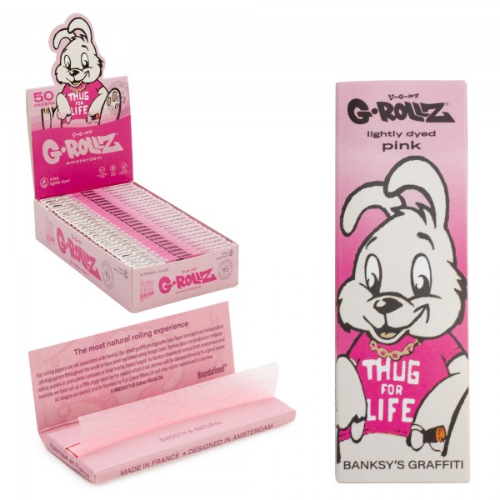 G-Rollz - Banksy Graffiti 1¼ Rolling Papers Display Box - Bongs Canada