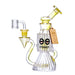 8.5" tall Cheech brand luxe ribbed recycler dab rig in gold