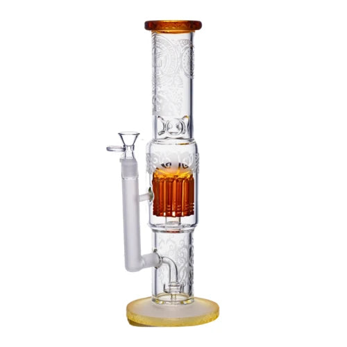 Legendary - 14 Inch Inferno Perc Straight Tube - Gold - Bongs Canada