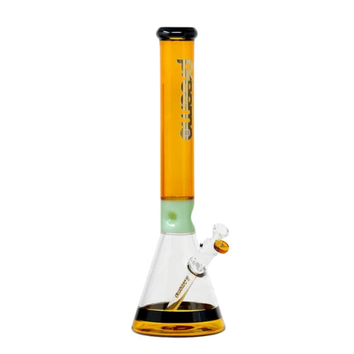 Preemo - 17.5” Jade Pinch Beaker - Gold - Bongs Canada