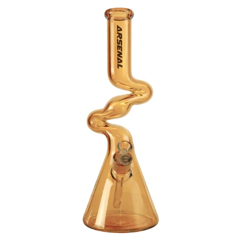 Arsenal Glass - Spiral Twist Glass Zong 16” 7mm - Golden - Bongs Canada