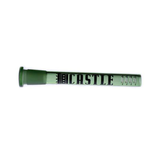 Castle - 5" 8 Slit Downstem - Green - Bongs Canada