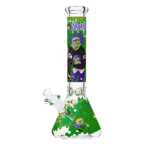 OG Original - 14" 7mm R&M Honeycomb Series Bong - Green - Bongs Canada
