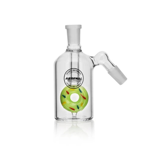Arsenal Glass - 14mm 45 Degree Donut Perc Ash Catcher - Green - Bongs Canada