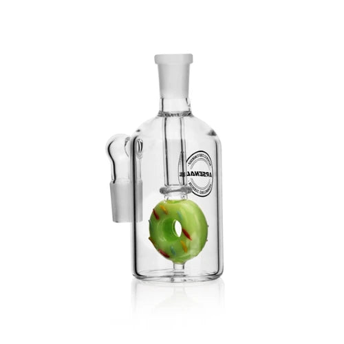 Arsenal Glass - 14mm 90 Degree Donut Perc Ash Catcher - Green - Bongs Canada