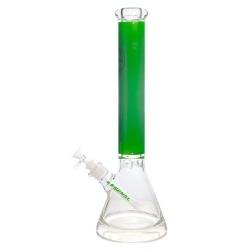 Arsenal - 16" Arsenal Colored Beaker Bong - Green - Bongs Canada