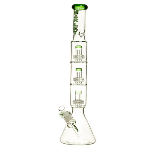 Marley - 20" Marley Triple Flow Bong - Green - Bongs Canada