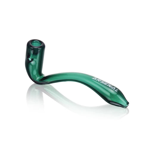 Arsenal Glass - 5.7" Arsenal Sherlock Glass Handpipe - Green - Bongs Canada