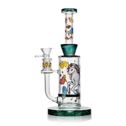 Arsenal Glass - 9.5" Enchanted Unicorn Dreams Rig - Green - Bongs Canada