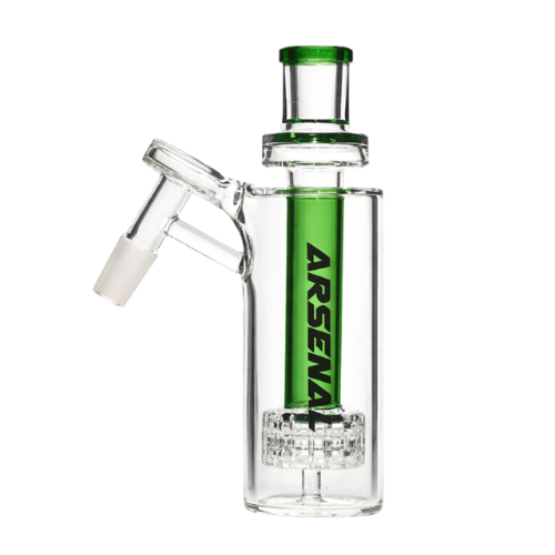 Arsenal - 14mm 45° Crystal Stem Ash Catcher - Green - Bongs Canada