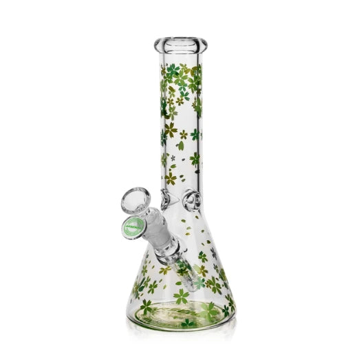 Arsenal Glass - Flower Serene Glass Bong - Green - Bongs Canada