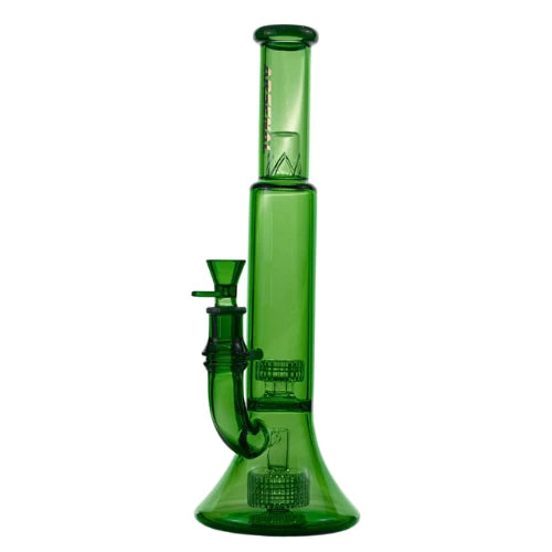 Arsenal - Arsenal Triple Ice Matrix Recycler 14” Glass Bong - Green - Bongs Canada