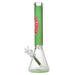16" tall arsenal brand backwoods beaker bong 7mm thick glass in green