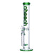 16" tall Green Cheech straight tube bong made with 5mm glass with inline percolator 