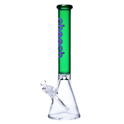 18 inch tall Cheech beaker bong made with 7mm glass and green top tube