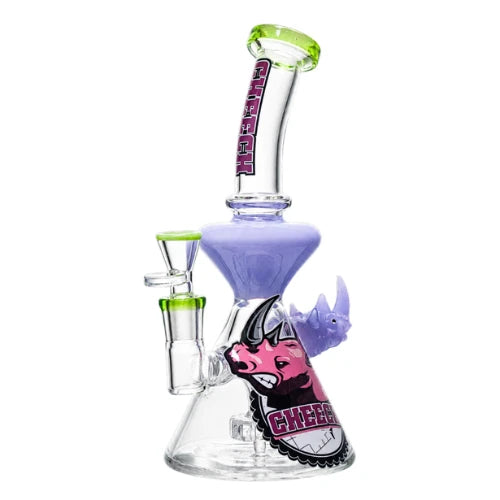 Cheech - 9 Inch Bull Horn Waterpipe - Green - Bongs Canada