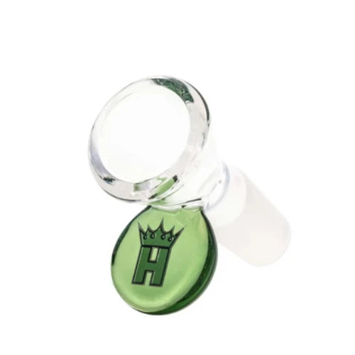 Hoss Glass - Cone Bowl with Colored Tab - Green - Bongs Canada