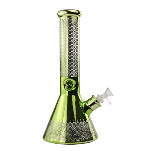 Infinity - 12” 7mm Infinity Loop Glass Bong - Green - Bongs Canada