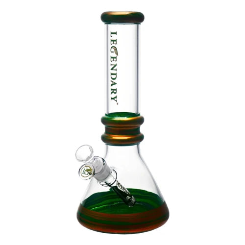 Legendary brand 12 Inch 5mm thick glass Full Color Beaker bong in Green