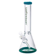 Legendary glass 14 Inch tall 7mm thick glass Colored Base Beaker bong in Green