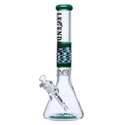 Legendary - 16 Inch 7mm Wig Wag Beaker - Green - Bongs Canada